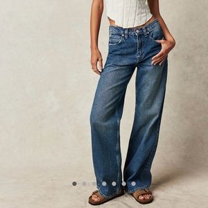 Free People Tinsley Baggy High Rise Straight Leg Size 31